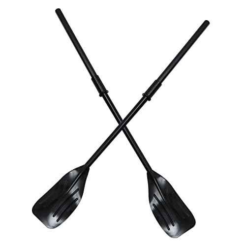 OSOLADY 2Pcs Detachable Kayak Paddle Portable PVC Plastic Boat Oars for Kayak Canoe Boat Durable and Easy to Replace for Water Activities