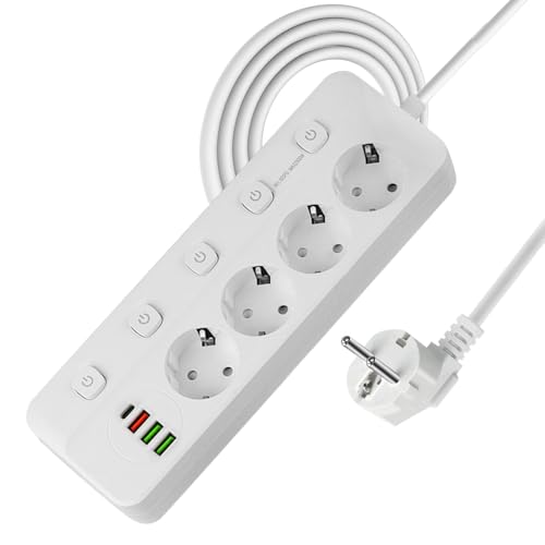 Presa USB Piatta Salvaspazio – Spina Rotabile 180° Con 2 USB E 2 Prese, Per Viaggi E Casa, Materiale Ignifugo Presa USB Piatta Salvaspazio – Spina Rotabile 180° Con 2 USB E 2 Prese, Per Viaggi E Casa, Materiale Ignifugo