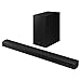 Samsung B550 Soundbar Speaker (2022) - 2.1ch Surround Sound Audio With 5 Speakers, 250W Bass, Virtual DTS:X, Wireless Subwoofer And Adaptive Sound Lite And Night And Voice Enhancement Mode