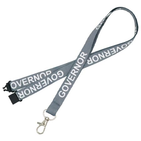 Pack of 25 Grey Governor Lanyards perfect for ID Cards, Name Badges, and Much More - Durable Breakaway Grey Governor Neck Strap Suitable for Everyday Use In Schools