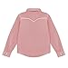 Girls Retro Long Sleeve Button Down Shirts Cowgirl Western Shirt Embroidery Blouse Tops Pink