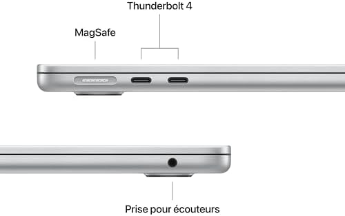 Apple 2025 MacBook Air 13-inch Laptop with M4 chip: Built for Apple Intelligence, 24GB Unified Memory, 512GB SSD Storage, Touch ID; Silver - French Keyboard - 3