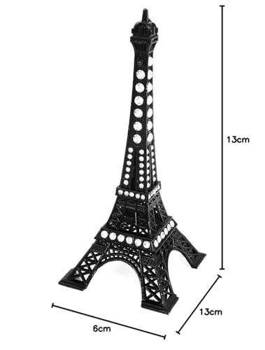 Tour Eiffel noir strass figurine décor bureau modèle miniature 13cm