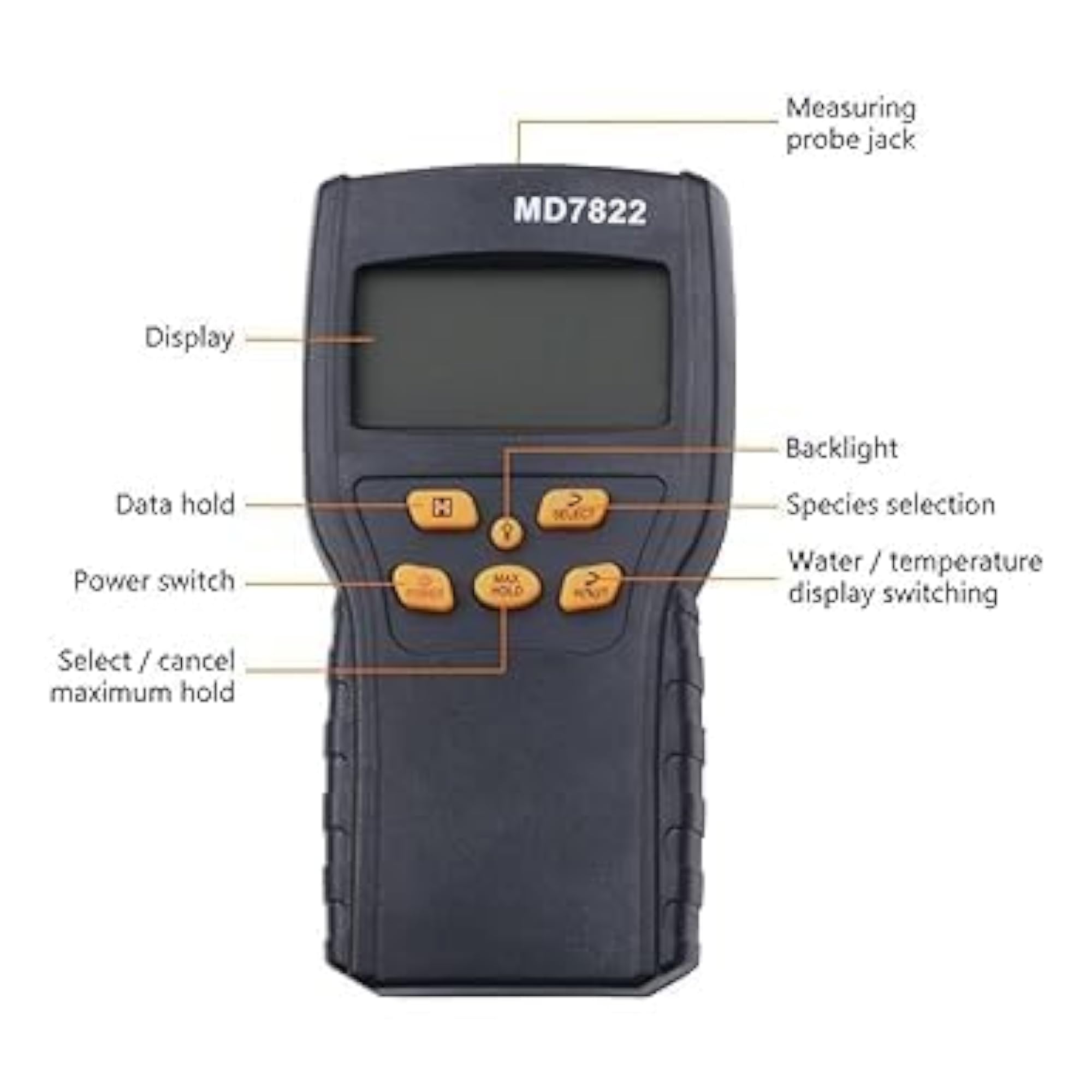 Grain Moisture Meter with Probe, Digital Tester