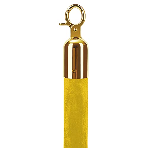 Corde de guidage en velours jaune 1,5m potelet barrière mariage