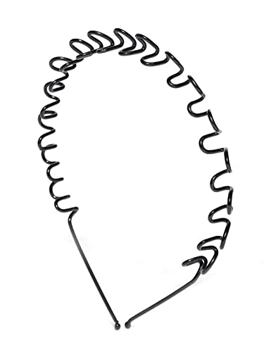 CHANDERKASHPack of 2 Metal Wire Curled Hair Band for Woman & Man Daily Use/Hair Band Hair Accessories Metal Wire Curled Hair Band for Woman (Black)