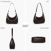 GSenhui Kleine Handtasche Damen Y2K Schultertasche Klein Elegant Hobo Shoulder Bag Women PU Leder Umhängetasche Vintage für Frauen Reisen #3