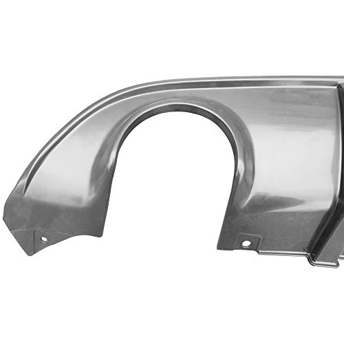 IKON MOTORSPORTS, Rear Diffuser Compatible With 2015-2020 Dodge Charger SRT, V3 Style Unpainted Black PP Splitter Bumper Lip Spoiler, 2016 2017 2018