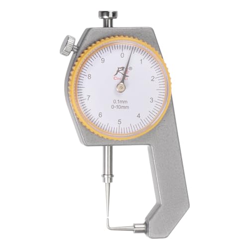 QUARKZMAN Quadrante Spessore Calibro 0-10mm | 0,01mm Meccanico Spessore Collaudatore Calibro Cuspide Testa per Misurare Misurare Tubo, Foglio Metallo