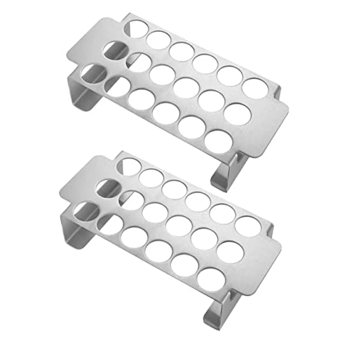 UKCOCO 1 Juego Parrilla De Parrillas Ahumador Barbacoa Parrilla Portátil Estante De La Parrilla Jaula Herramienta para Descorazonar Jalapeños Parrilla De Acero Inoxidable 2 Piezas