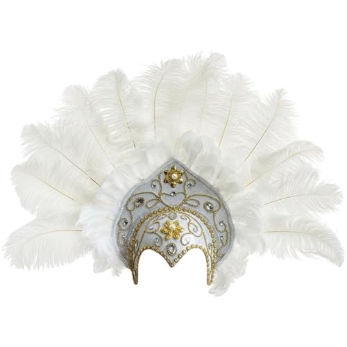 Coiffe de carnaval années 1920 aux plumes légères et ajustables - 2