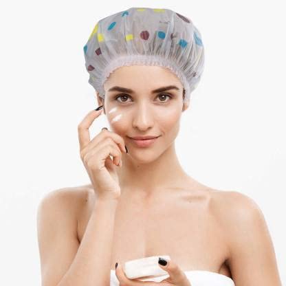 FABify Pack of 5 Reusable Printed EVA Shower Caps for Women – Waterproof 27 × 27 cm Bath & Hair‑Treatment Caps with Covered Elastic | Multi‑Color Spa, Salon & Home Protection 3