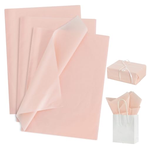 BEISHIDA 100 Sheets Grey Pink Tissue Paper Bulk Wrapping Tissue Paper for Gift Bags 14 x 20 Inch Gift Wrap for Valentine Birthday Wedding Graduation DIY Crafts Holiday Flowers