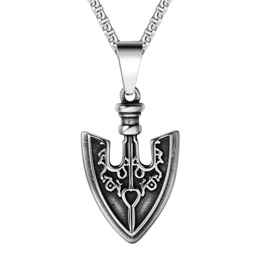 Hokech Collier pendentif en acier inoxydable Killer Queen Arrow Anchor pour hommes femmes personnalité Creative Anime Style bijoux cadeaux