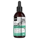 Animigo Hanföl für Hunde & Katzen - Mit Omega 3, 6 & 9-60 ml reines, kaltgepresstes Hanfsamenöl - Bei Angst, Stress, Gewitter, Feuerwerk & Gelenkproblemen - Nahrungsergänzungsmittel für Haustiere