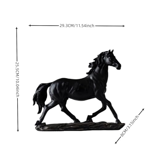 Estatua de caballo coleccionable de resina 11.5 pulg miniatura 4