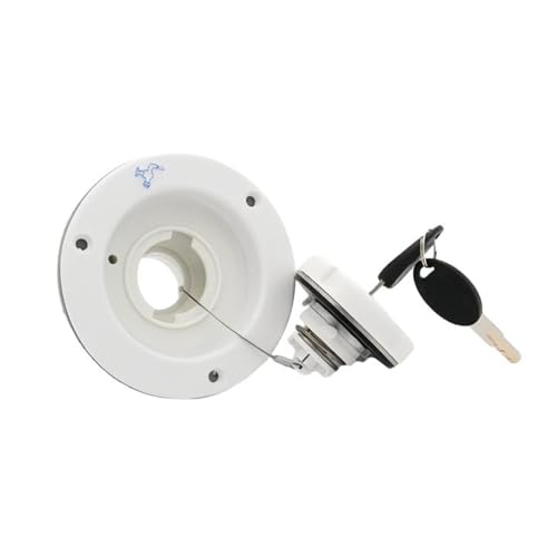 Image of Water Locking Cap, 1 PC RV Fresh Water Locking Cap Replacement, RV Water Filler with Lock Compatible with Most Camping Trailer RV (Silver)