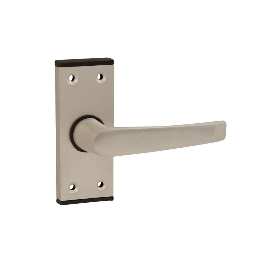 Vibe Gray Seighford Lever Latch 100Mm On Satin Anodised Aluminium Door Handle Seighford Lever Latch On Satin Anodised Aluminium For Internal Doors