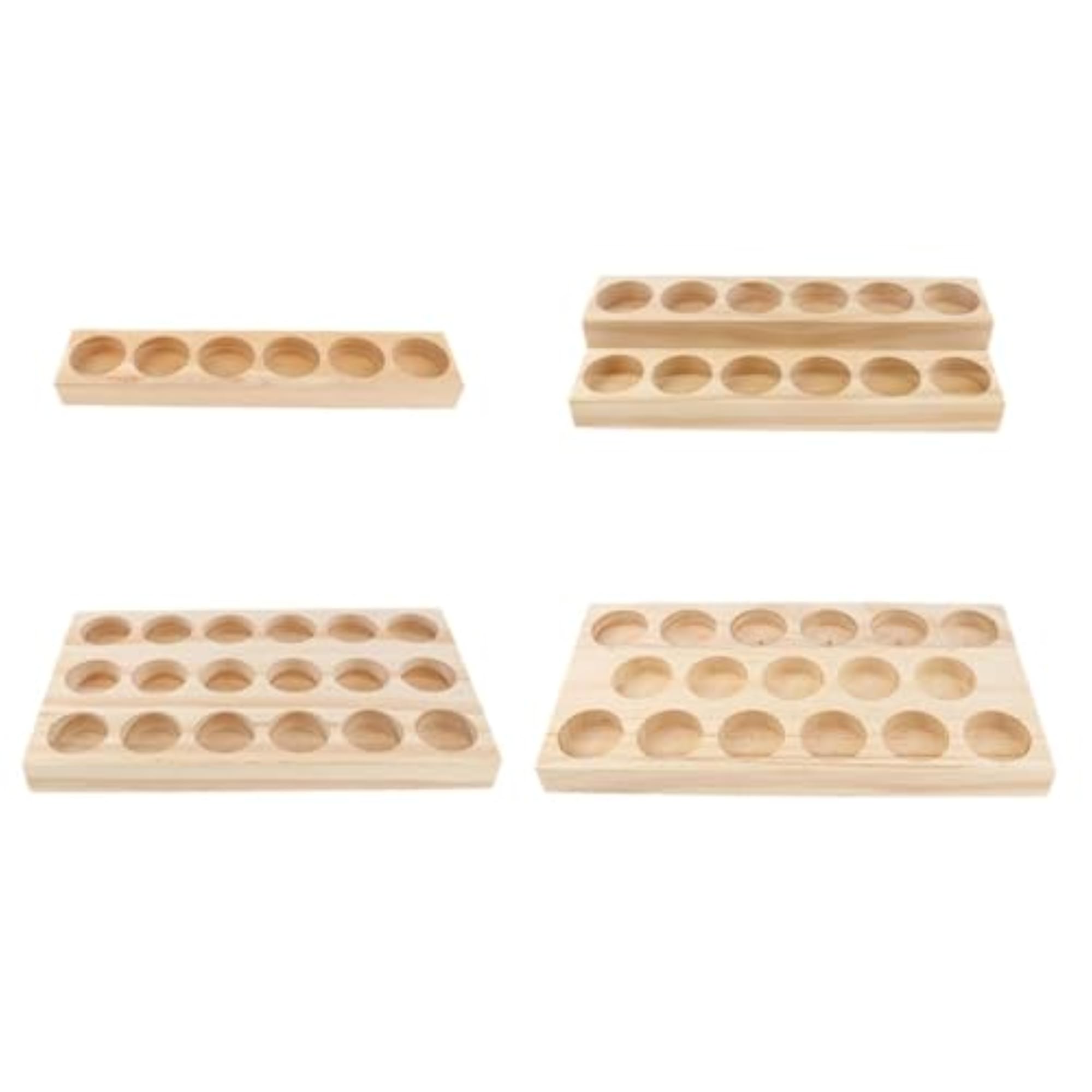 Wood Essential Oil Display Storage Rack, Aromatherapy Holder