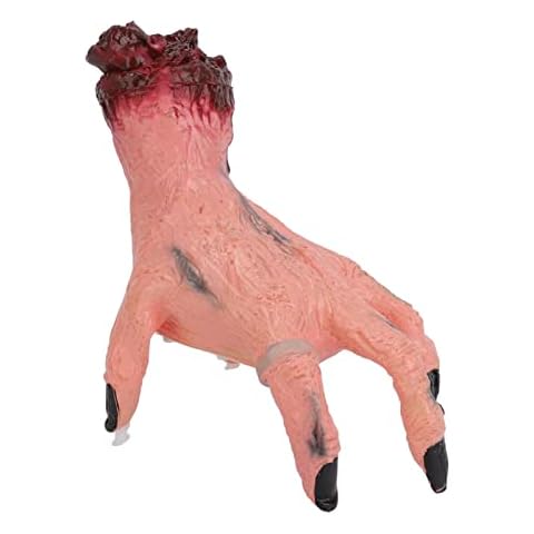 Srum Crawling Hand Halloween Prop, Can Crawl Automatically Make Creepy Noises Lifelike Fake Hand Halloween Battery Powered Fake Body Parts for Halloween Decor Haunted House Stage Props Prank Cover