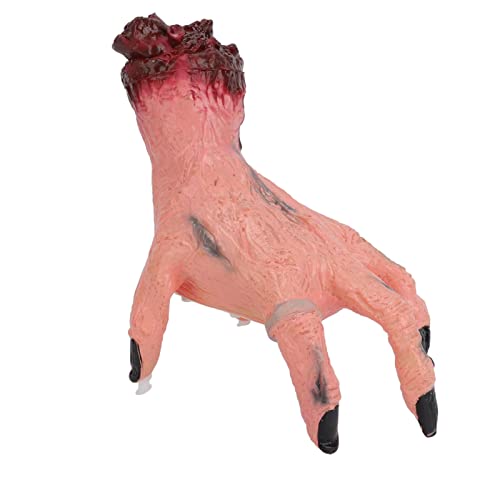 RiToEasysports Mano de Rastreo Halloween, Manos de Escalada Rastreo Automático Alimentado por Batería Realista Color de Piel Amarillo Claro Mano Móvil Aterradora para Fiesta de Disfraces Cover