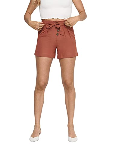 ONLY ONLVIVA - Pantalones Cortos Informales para Mujer, Apple Butter, 36