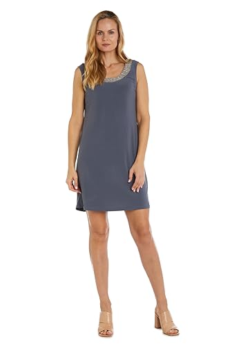 Image of R&M Richards Women's Petite Glitter Trim Jacket Dress
