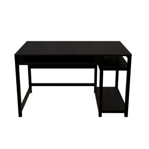 Image of Riyan Luxiwood Carter Computer Table with or Without Keyboard Tray I Made MDF I Large Study Table Size 120x60x75 Cm (with Keyboard Tray, Brown)