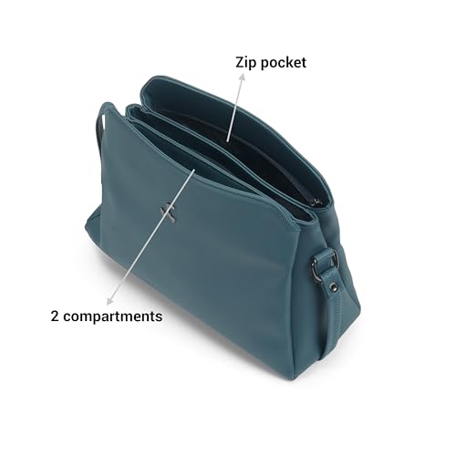 Image of Mochi Women Casual Faux leather Soft Body Zipper closure Solid Sling Bag