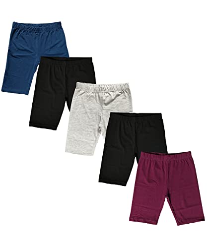 Miss Popular Girls Biker Shorts Soft Comfortable Cotton Spandex Elastic Waistband | Sizes 4-16 (14/16, Pack 1) #TOP17