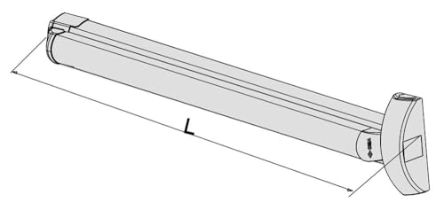 Cisa Fast Touch 1200 mm déblocage secours immédiat barre grise SOB - 2