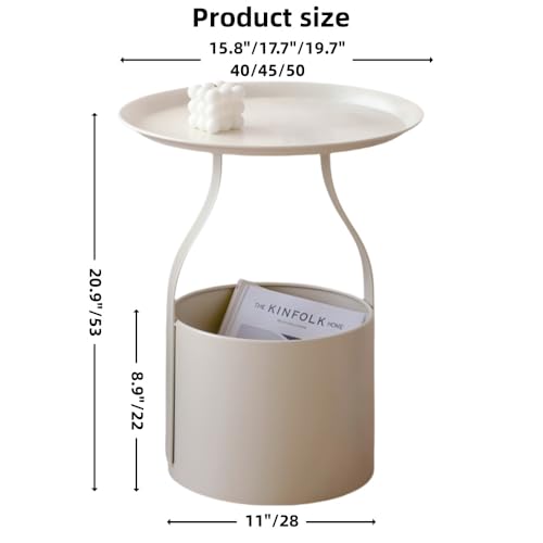 Table d'appoint Double avec Panier anti-chute petits espaces - 4