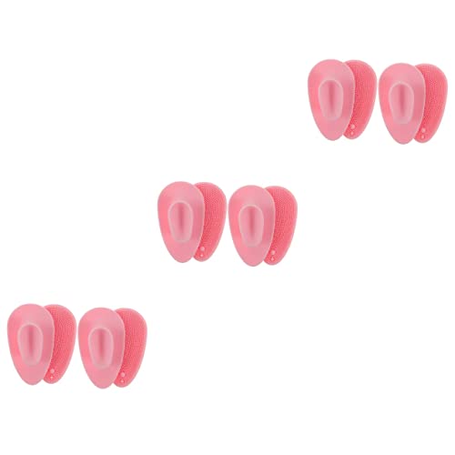 Brosse nettoyante silicone visage contre les pores obstrués : démaquillage et exfoliation rose