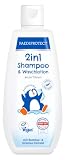 PAEDIPROTECT 2in1 Shampoo & Waschlotion für Babys & Kinder 200 ml, sanfte Reinigung & Haar ohne Parfüm & Mikroplastik, Duschgel spendet Feuchtigkeit für trockene, sensible Haut auch Erwachsene