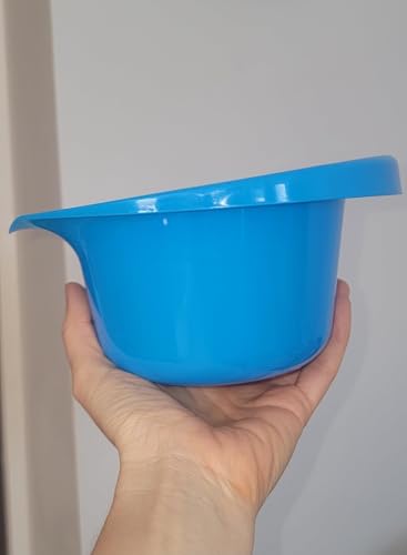 Juego de 5 tazones de mezcla de plástico apilables miniatura 2