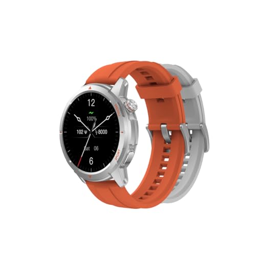 Beafon, Smartwatch 601 - Montre bracelet - Écran AMOLED - Verre panda - Boussole - Altimètre - IP68 5 ATM - Mode sportive, fréquence cardiaque, oxygène, podomètre, appel Bluetooth, GPS