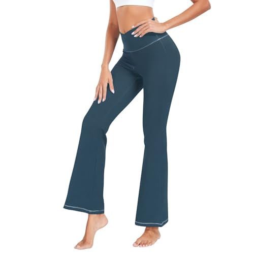 Capris athlétique fluide jambes amples bleu foncé salon coupe ultra confort