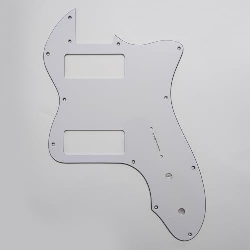P90 Pickguard for Fender 72 Thinline Telecaster Style Guitar Scratch Plate Replacement, Precision CNC Cut, 7 Color Options, Compatible with P90 Pickup Configuration (White)