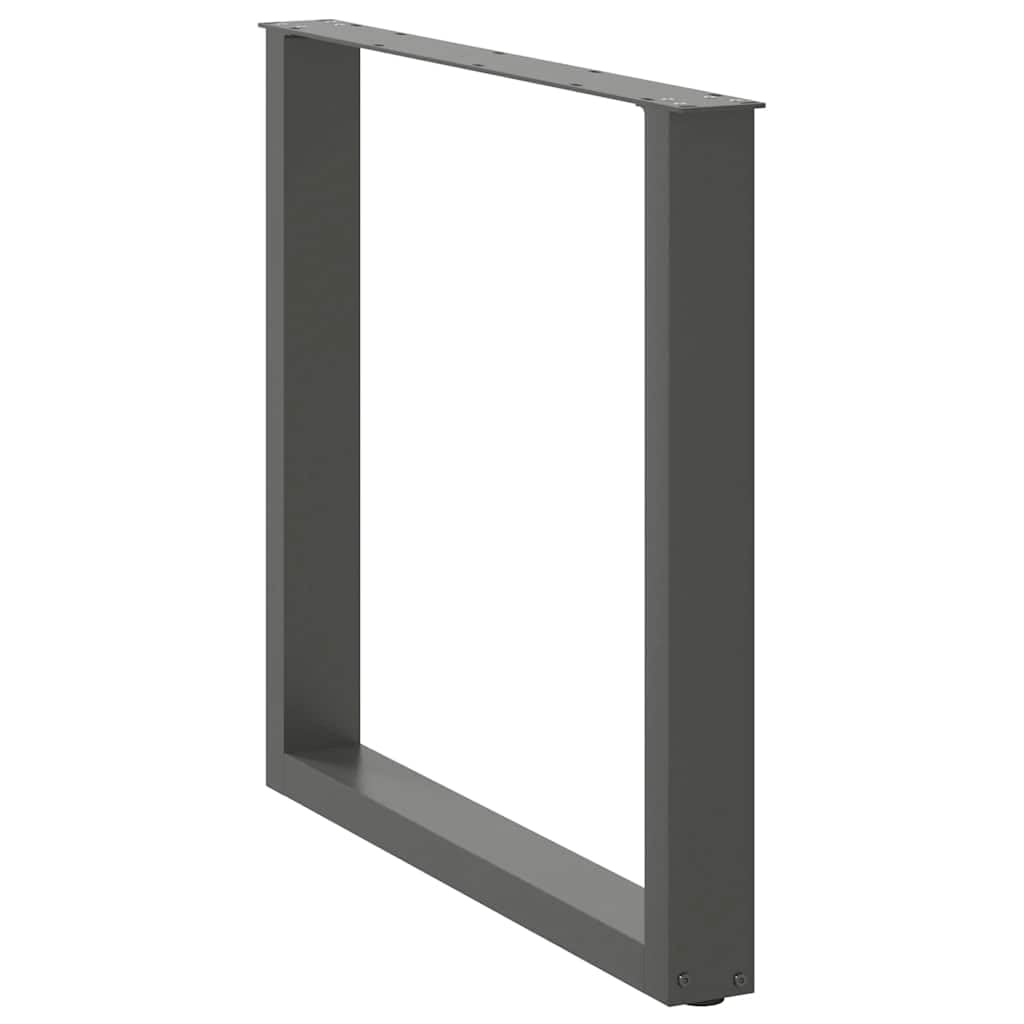 Gambe da Tavolo per Tavolino e Panca, Supporti per Mobili in Metallo a Forma di U con Livellatori Regolabili, Staffe Preforate e Viti per Progetti Fai da Te (90 x (72-73) cm)