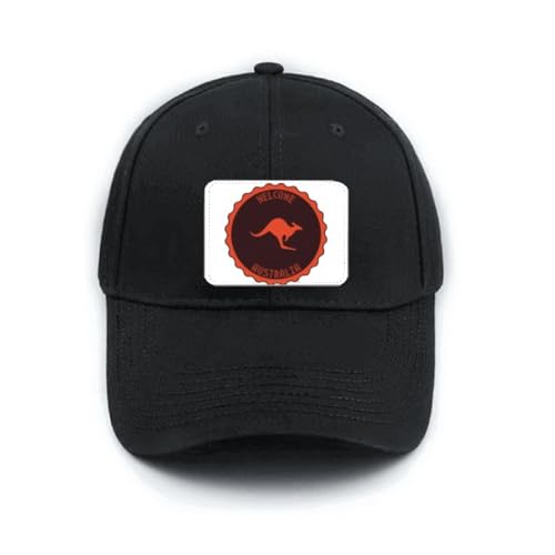 Casquette de baseball noire avec blason australien pour vos sorties de plein air