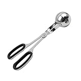 Mini Meat Baller, Antrader Stainless Steel Non-Stick Meatball Maker, Tongs for Cake, Ice Cream, Dough, Ball Sizes 1.3'