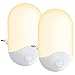 Lampe Nuit [Lot de 2], Veilleuse Enfant Automatique Plug-and-Play avec Capteur Crépusculaire, Economie D'énergie 0,5W Veilleuse Prise Enfant pour Chambre Bébé, Salon, Garage, Blanc Chaud