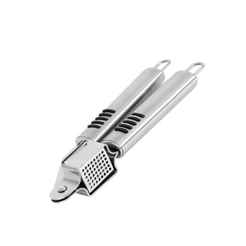 Healifty Stainless Steel Garlic Press Tool Removable Heavy Duty Mincer for Easy Garlic Ginger Crushing Compact Kitchen Gadget for Home Restaurant Use Dishwasher Safe