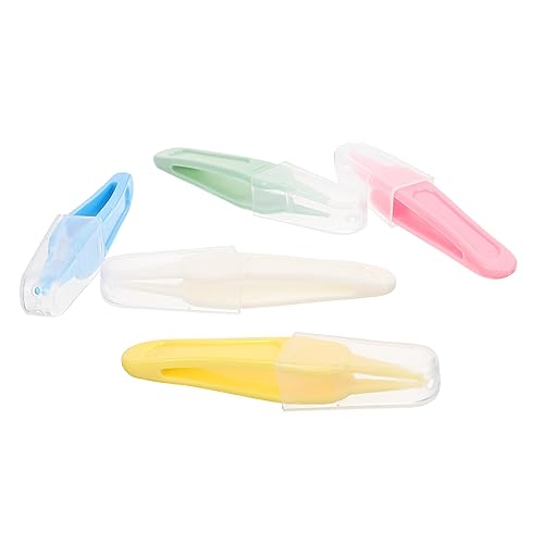 GALPADA 5 Piezas pinza de precisión redonda Picker para bebés limpiador de nariz de irrigador nasal infantil Limpiador nasal bebé cavar la nariz limpiador clip de bebé abdominales