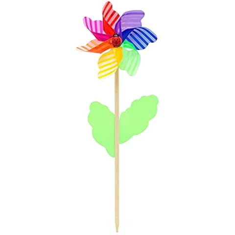 45cm Stripped Rainbow Garden Windmill Cover