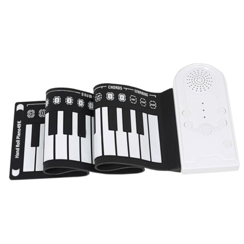 Piano électronique 49 touches pliable en silicone noir, cadeau parfait pour débutant