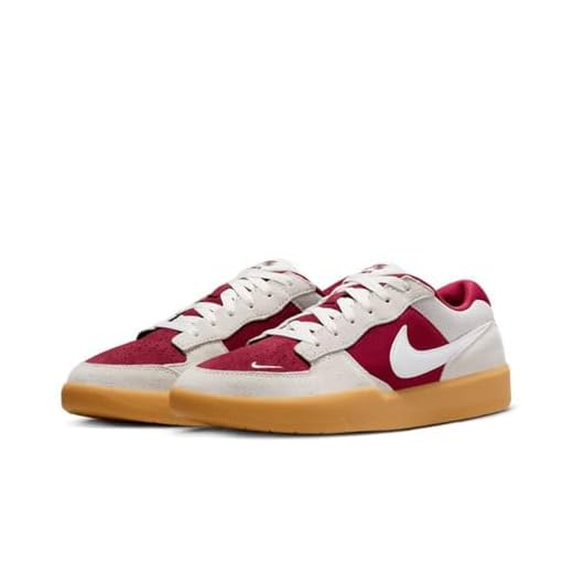 Nike Tênis de skate SB Force 58 (DV5477-601, Team Red/Summit White/Gum Light Brown/Branco) Tamanho 34