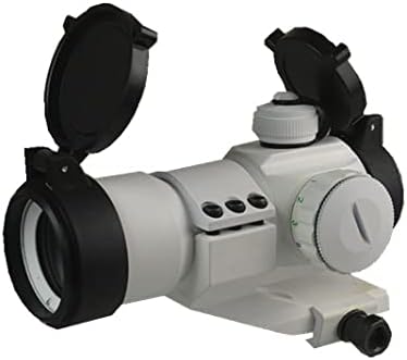 White Color Finished 1x30 35mm Red/Green Dot Reflex Optic Sight with Cantilever Picatinny/Weaver Rail Mount Aluminum