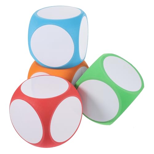 Dados de espuma borrables blancos lavables para actividades educativas de lectoescritura