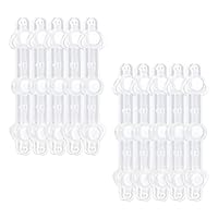 lasuroa 10 Stück Klare Boutonniere-Magnete, 3-Herzen Florale Boutonniere-Magnete Magnetische Corsage-Verschlüsse für Hochzeits-Braut-Corsage-Herstellungszubehör